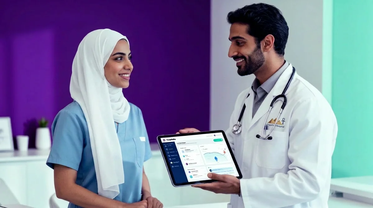 Clinician delivering home healthcare